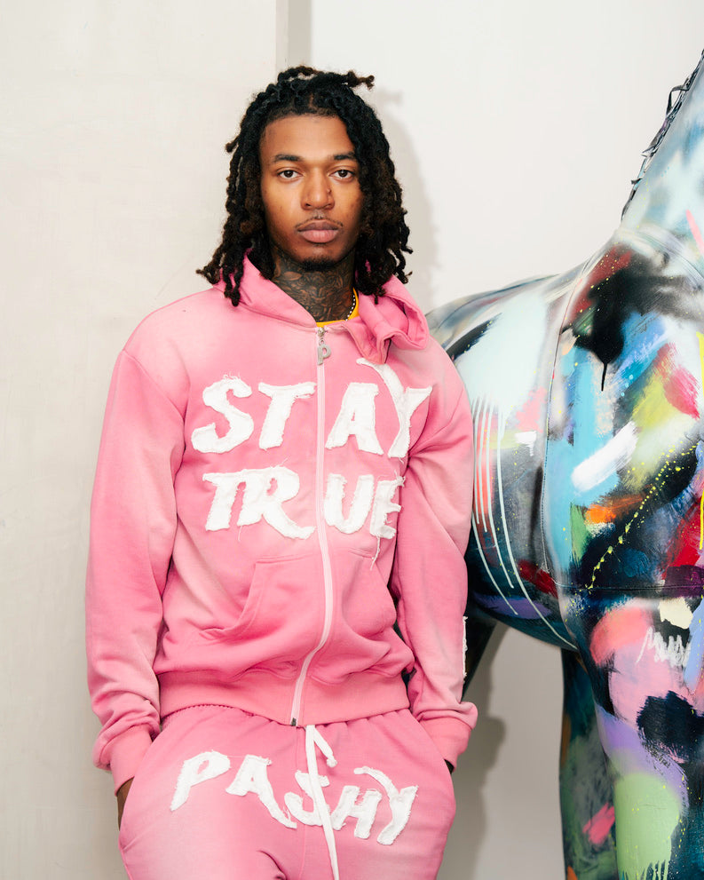 "STAY TRUE" ZIP UP
