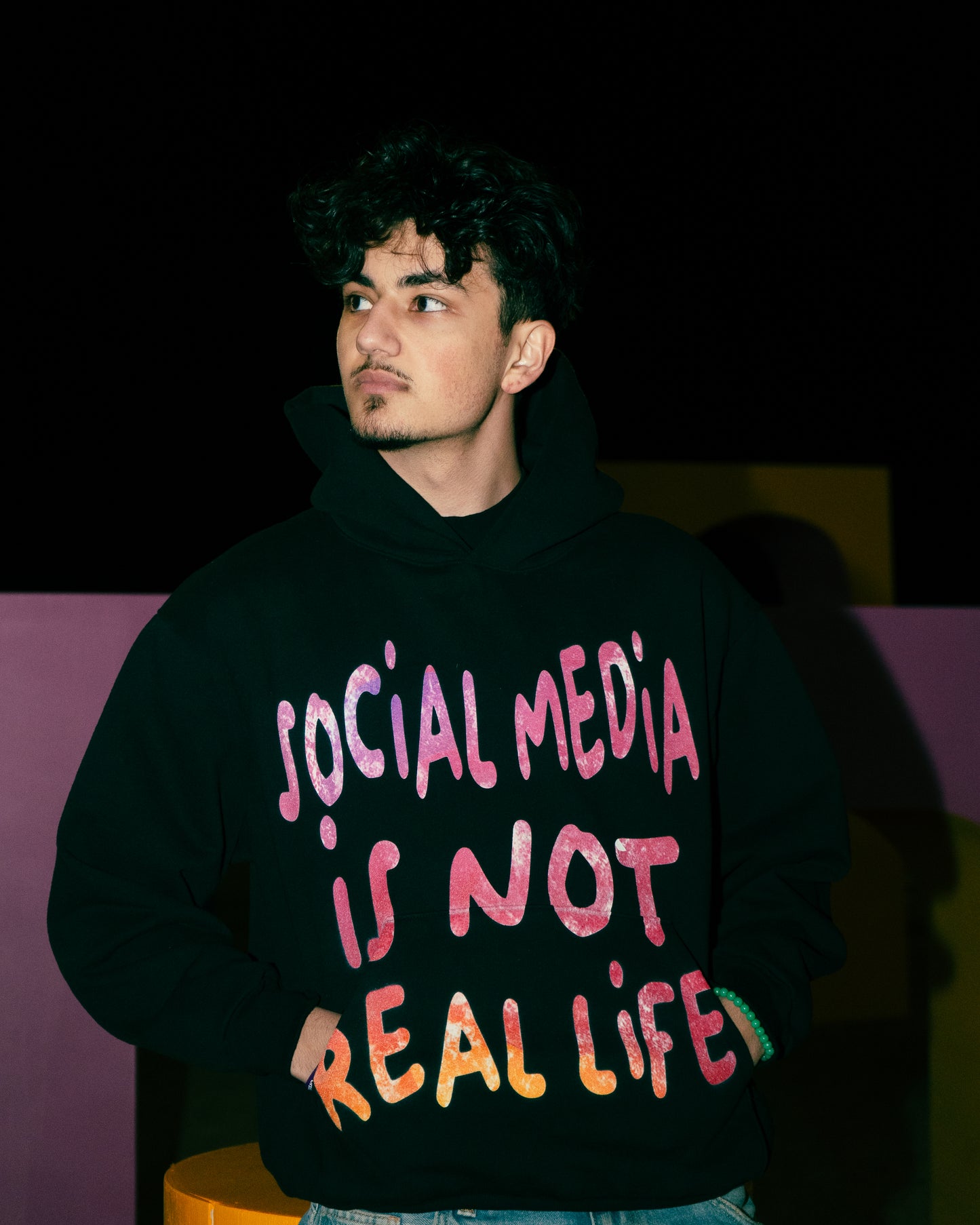 "SOCIAL MEDIA IS NOT REAL LIFE" HOODIE