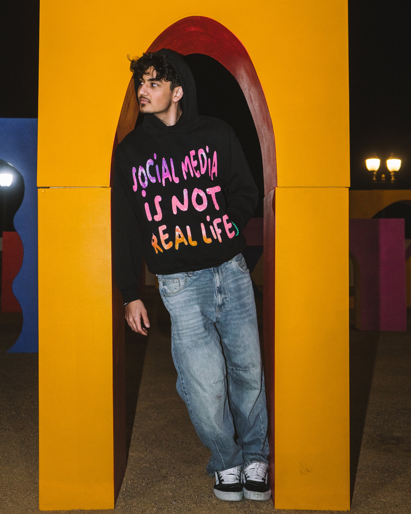 "SOCIAL MEDIA IS NOT REAL LIFE" HOODIE