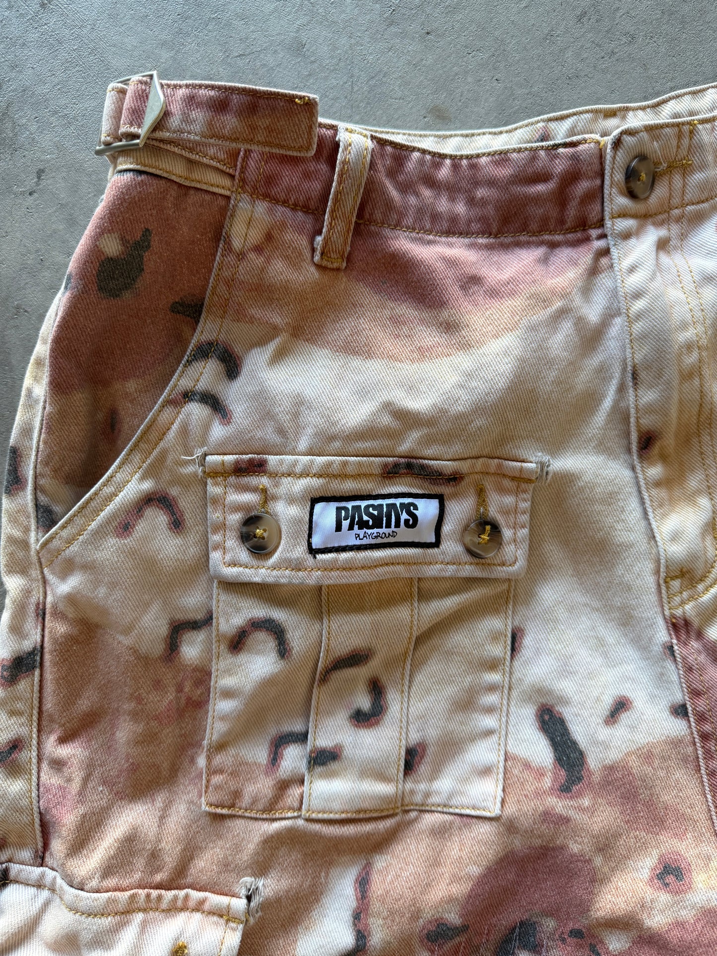“PERK-A-PASHY” DESERT CAMO JORTS