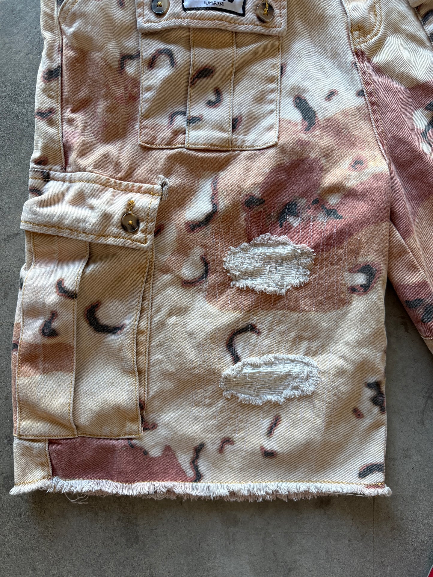 “PERK-A-PASHY” DESERT CAMO JORTS