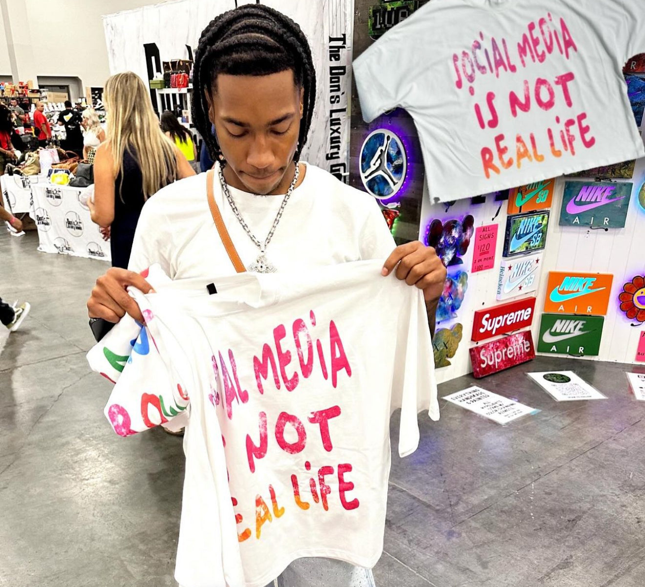 "SOCIAL MEDIA IS NOT REAL LIFE" TEE