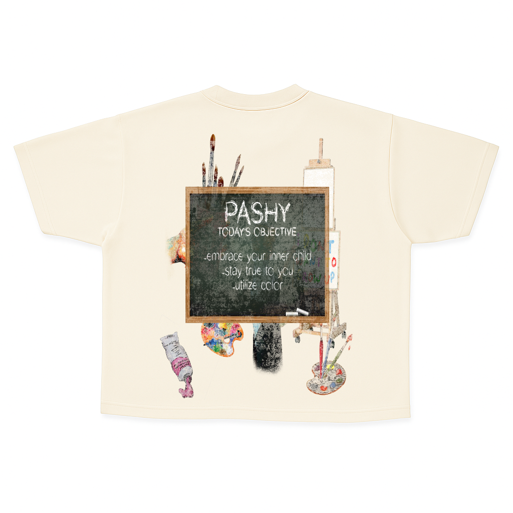 "PASHY'S ART CLASS" BOXY CROPPED TEE