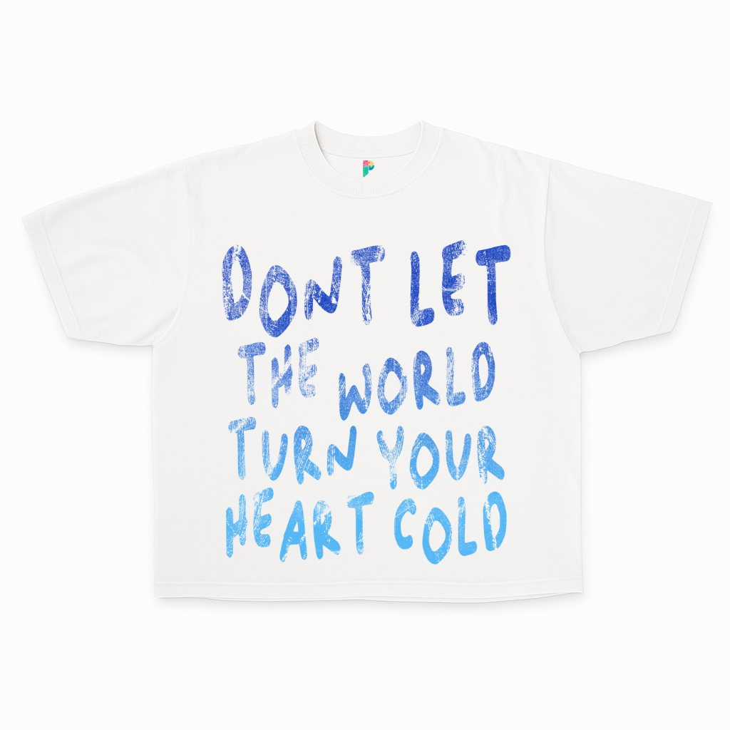 "HEART COLD" BOXY CROPPED TEE